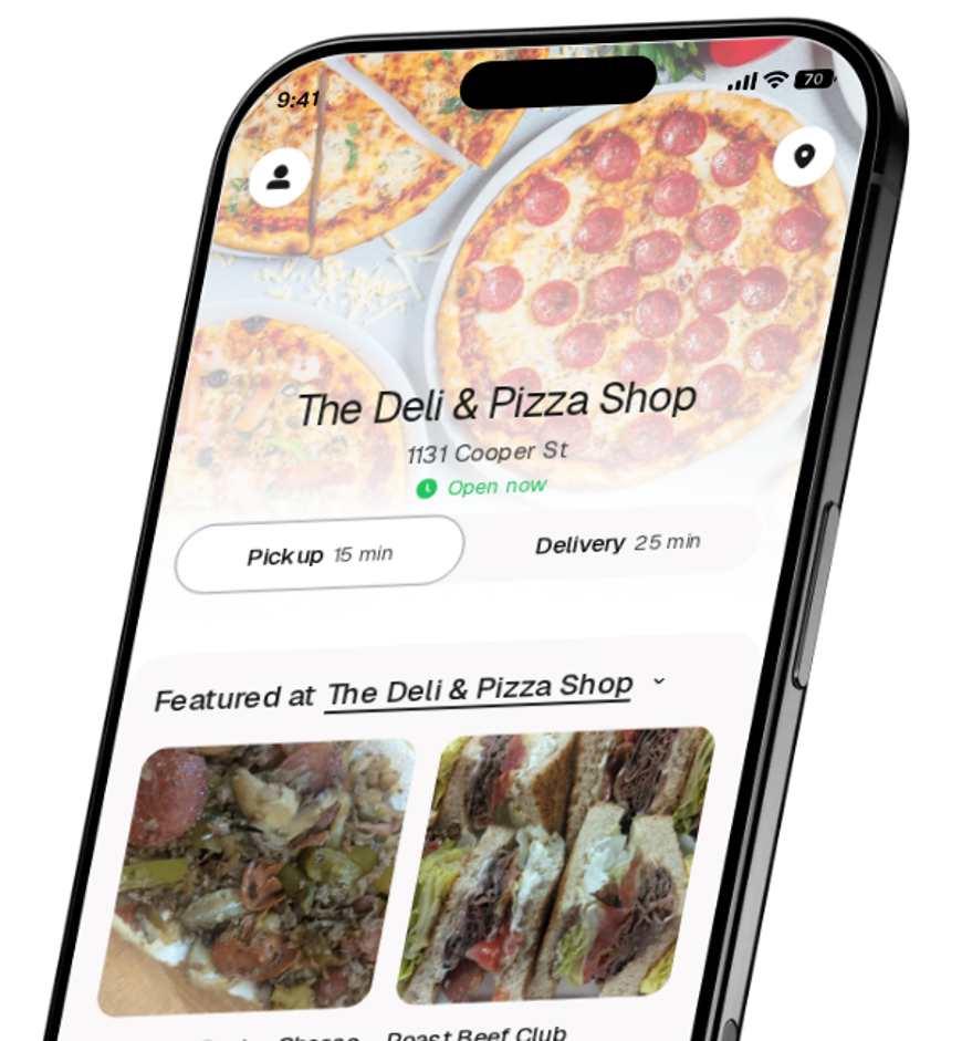 The Deli & Pizza Shop app preview