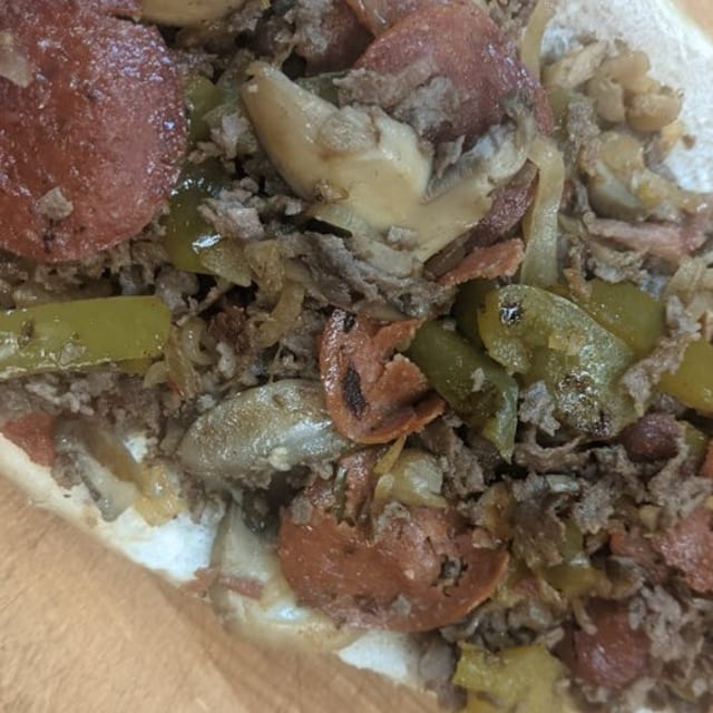 "Deli Belly Buster" Cheese Steak Sandwich (Small).